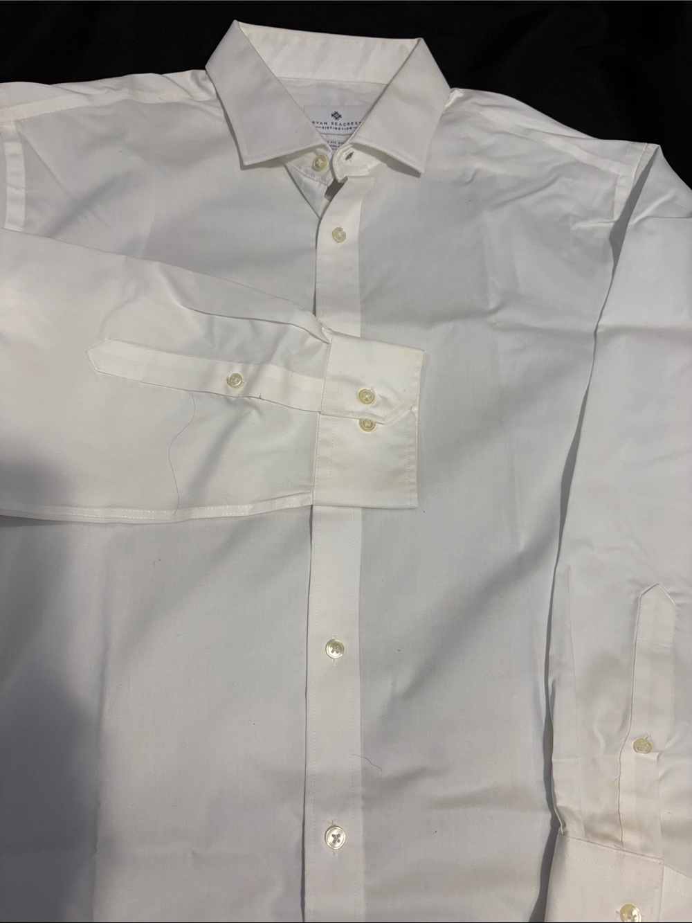 Ryan Seacrest Distinction White Long-Sleeve Dress Shirt